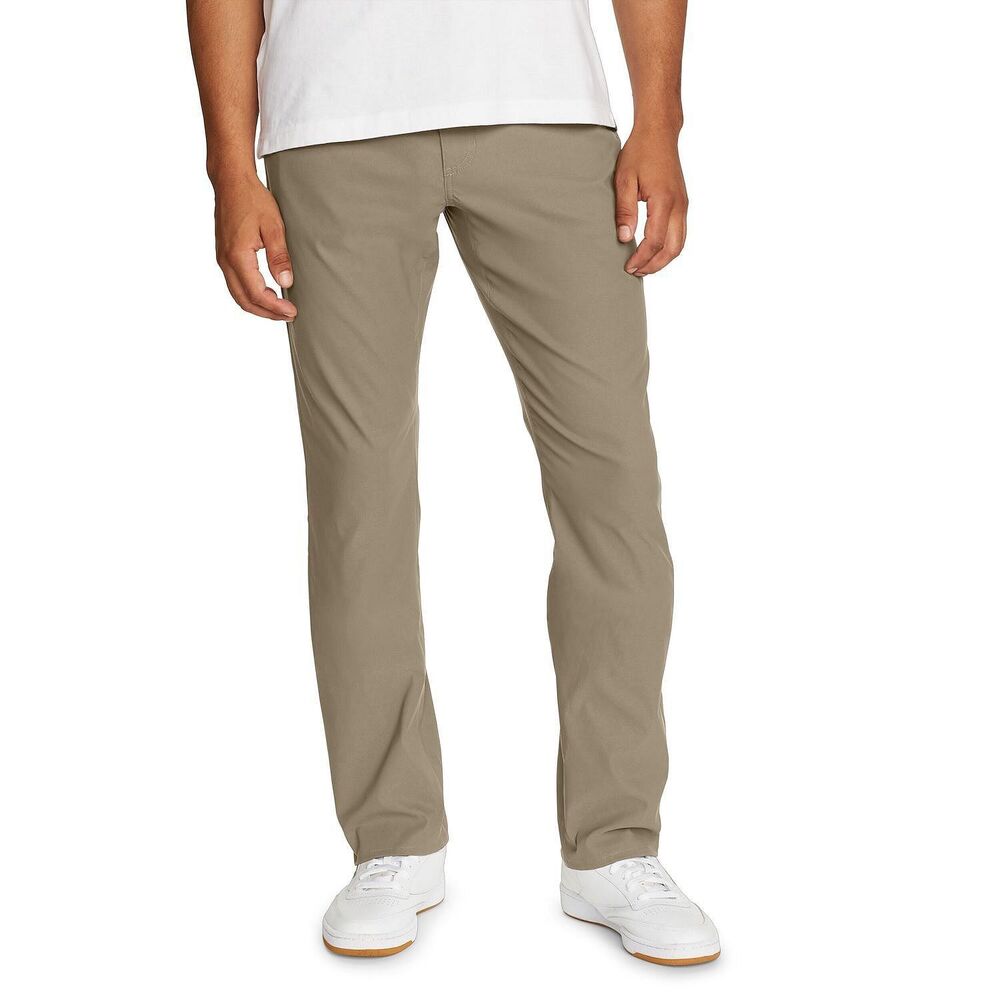 Eddie Bauer Men's Rainier 5-Pocket Pants Light Khaki 44x30 Big & Tall NEW